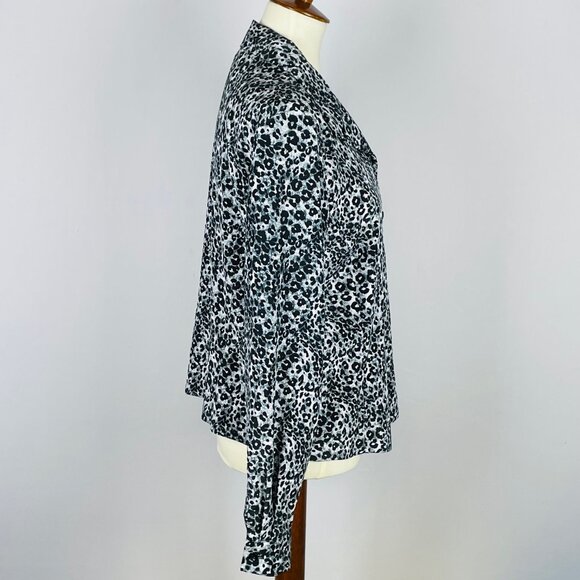 Vtg Haberdashery Leslie Fay Leopard Print Top Sz 14 Mob Wife Neutral Career - Picture 2 of 6